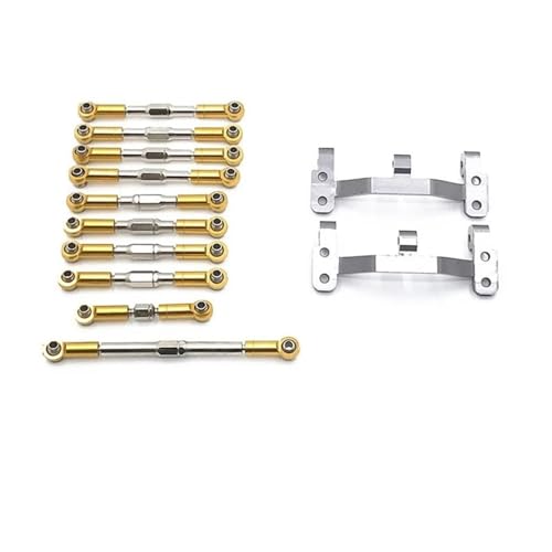 RC Car Spurstange Kompatibel Mit WPL C14 C24 C24-1 B14 B24 Metall Zugstange Lenkgestänge Basisset 1/16 RC Auto Upgrade Teile RC Links Gestänge(Yellow) von JVRWSC