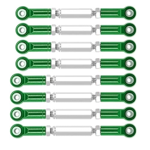RC Car Spurstange Kompatibel Mit WPL C14 C24 Für MN D90 MN99S 1/16 RC-Auto-Upgrades, Zubehör, Metallchassis, Verbindungsstange, Zugstange, Spurstange(Green) von JVRWSC