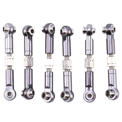 RC Car Spurstange Kompatibel Mit Wltoys A949 A959 A969 A979 K929 6 Stück Verstellbare Metallgestänge Zugstange Vorne/hinten Servo Link 1/18 RC Auto Ersatzteil RC Car Spurstange Kompatibel Mit Wltoys A949 A959 A969 A979 K929 6 Stück Verstellbare Metallgestänge Zugstange Vorne/hinten Servo Link 1/18 RC Auto Ersatzteil von JVRWSC