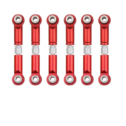 RC Car Spurstange Kompatibel Mit Wltoys A959 A959-B A949 A969 A979 K929 Metall Vorne Hinten Spurstange Gestänge Servo Link Rod Set 1/18 RC Car Upgrades Teile(Red) von JVRWSC