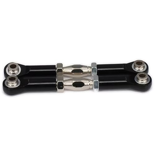 RC Spielzeugautoteile Einstellbare Servogestänge, Die Lenkstangenarme Ziehen, M4-Gewinde, 3 Mm Loch, 69–80 Mm Lang, Für RC, Für Hobby, Für Modellautos, Verbesserte Teile(Black) von JVRWSC