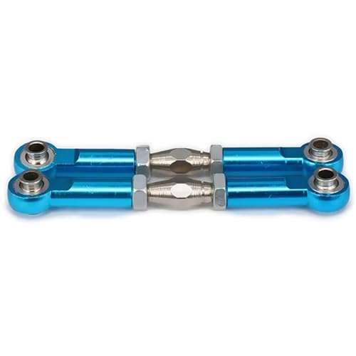 RC Spielzeugautoteile Einstellbare Servogestänge, Die Lenkstangenarme Ziehen, M4-Gewinde, 3 Mm Loch, 69–80 Mm Lang, Für RC, Für Hobby, Für Modellautos, Verbesserte Teile(Blue) von JVRWSC