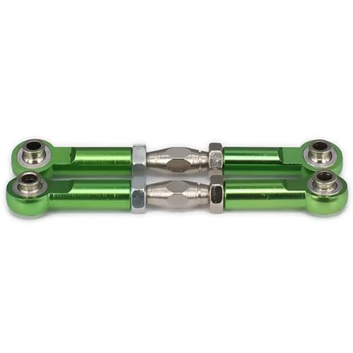 RC Spielzeugautoteile Einstellbare Servogestänge, Die Lenkstangenarme Ziehen, M4-Gewinde, 3 Mm Loch, 69–80 Mm Lang, Für RC, Für Hobby, Für Modellautos, Verbesserte Teile(Green) von JVRWSC