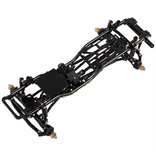 RC Spielzeugautoteile Kompatibel Mit 1/24 Für Axial SCX24 AXI00005 RC-Auto-Upgrade-Teile 1:24 DIY Metall-Upgrade-Autorahmen Mit Doppelten Vorderachsen(Black,Without Wheels) von JVRWSC
