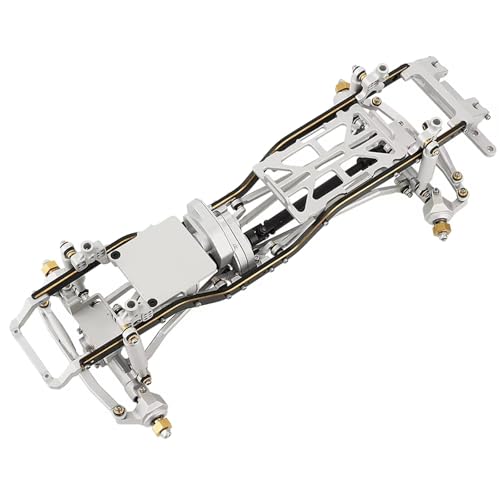 RC Spielzeugautoteile Kompatibel Mit 1/24 Für Axial SCX24 AXI00005 RC-Auto-Upgrade-Teile 1:24 DIY Metall-Upgrade-Autorahmen Mit Doppelten Vorderachsen(Silver,Without Wheels) von JVRWSC