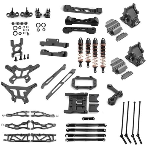 RC Spielzeugautoteile Kompatibel Mit Arrma Für Kraton Für Outcast 6S 1/8 RC Auto Metall Zubehör Suspension Arm Stoßdämpfer Antriebswelle(Black) von JVRWSC