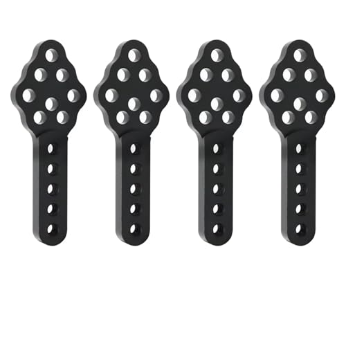 RC Spielzeugautoteile Kompatibel Mit Axial Für SCX10 90046 90047 D90 D110 1/10 RC Crawler Teil Aluminium Metall Stoßdämpferhalterung Höhenverstellung Winkelständer(Black) von JVRWSC