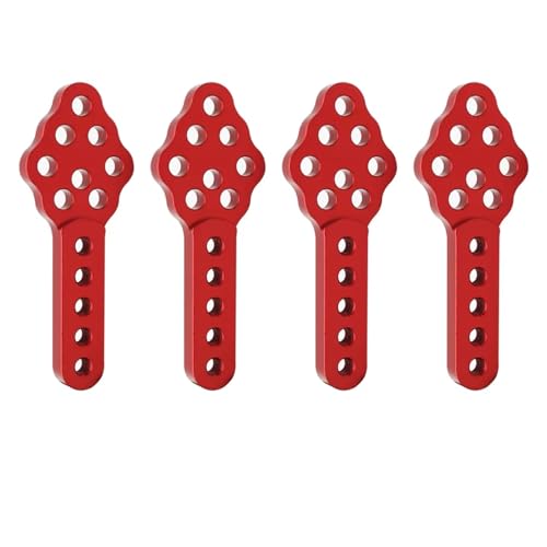 RC Spielzeugautoteile Kompatibel Mit Axial Für SCX10 90046 90047 D90 D110 1/10 RC Crawler Teil Aluminium Metall Stoßdämpferhalterung Höhenverstellung Winkelständer(Red) von JVRWSC