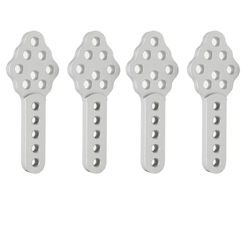 RC Spielzeugautoteile Kompatibel Mit Axial Für SCX10 90046 90047 D90 D110 1/10 RC Crawler Teil Aluminium Metall Stoßdämpferhalterung Höhenverstellung Winkelständer(Silver) von JVRWSC