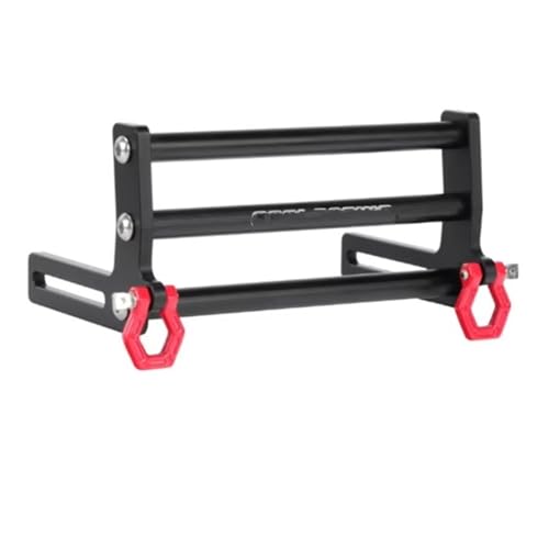 RC Spielzeugautoteile Kompatibel Mit Axial Für SCX10 Für Traxxas Für TRX4 1/10 RC Crawler Auto Upgrades Teile Zubehör Metall Frontstoßstange Mit Abschlepphaken(Black) von JVRWSC