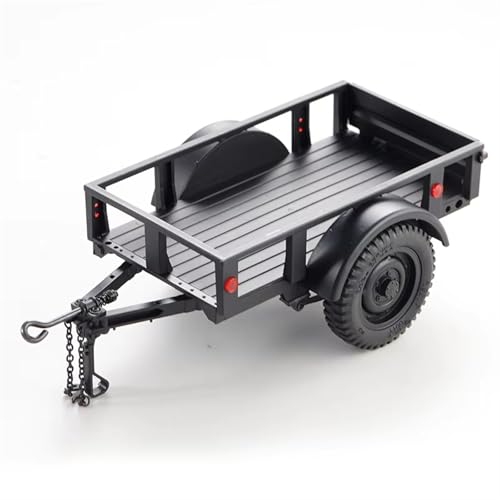 RC Spielzeugautoteile Kompatibel Mit FMS Für LC80 K10 FJ Für Cruiser Für Bronx 1/12 Für Jimny FJ45 H1 Für Hummer 1/18 RC Car Utility Trailer(Silver,B) von JVRWSC