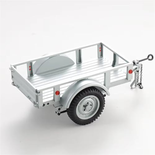 RC Spielzeugautoteile Kompatibel Mit FMS Für LC80 K10 FJ Für Cruiser Für Bronx 1/12 Für Jimny FJ45 H1 Für Hummer 1/18 RC Car Utility Trailer(Silver,ColorC) von JVRWSC