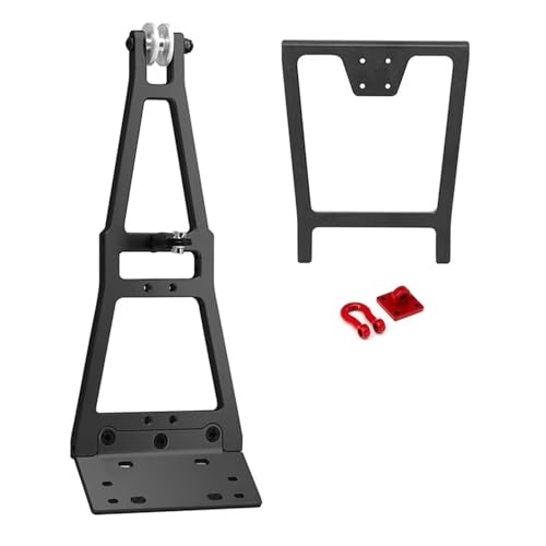 RC Spielzeugautoteile Kompatibel Mit SCX10 Für TRX4 Für Capra 1/10 RC Crawler Für Chassis Tools Serves/Winch Double Stent Rescue Truck(Black) von JVRWSC
