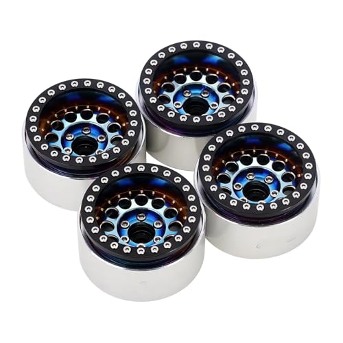 RC Spielzeugautoteile Kompatibel Mit SCX10 Für TRX4 VS4-10 Für Gen8 (W1957) 1/10 RC Crawler Für Superschwere 1,9-Zoll-Beadlock-Deep-Dish-Radfelge, 153 G(Blue) von JVRWSC