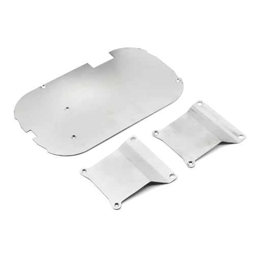 RC Spielzeugautoteile Kompatibel Mit Tamiya Für TT01 1/10 RC Car Upgrades Teile Zubehör Edelstahl Für Chassis Armor Gearbox Protector Skid Plate von JVRWSC