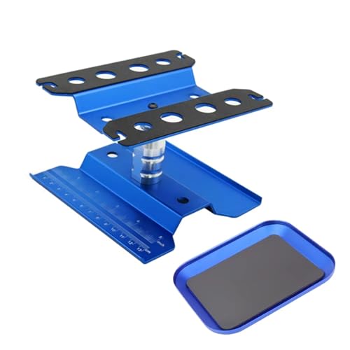 RC Spielzeugautoteile Kompatibel Mit Traxxas Für Axial Für Arrma 1/10 1/12 1/16 RC-Auto-Arbeitsständer, Reparatur-Workstation, 360 ° Drehbar, Lift Mit Schraubenablage(Blue) von JVRWSC