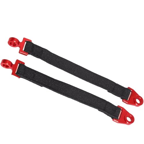 RC Spielzeugautoteile Kompatibel Mit Traxxas Für UDR Für Unlimited 1/7 RC Autoteile 2 Stück Hinterradaufhängung Stoßdämpfer Begrenzungsband Riemen Schutzseil(Red) von JVRWSC
