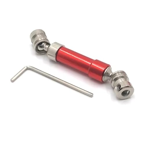 RC Spielzeugautoteile Kompatibel Mit WLtoys 12427 12429 12428 12423 FY01 FY02 FY03 RC-Auto-Upgrades, Ersatzteile, Metall-Upgrade, Hintere Antriebswelle(Red) von JVRWSC
