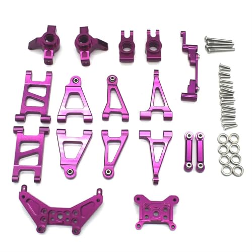 RC Spielzeugautoteile Kompatibel mit MJX 14303 14301 14302 1/14 RC 4WD ferngesteuertes Auto Metall-Upgrade-Teile zerbrechlicher Satz von 10 Stück(Purple) von JVRWSC