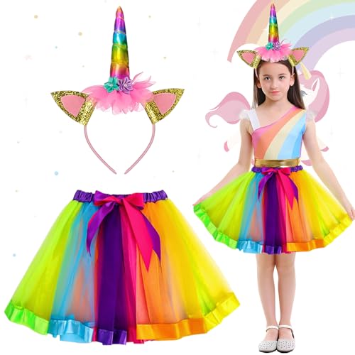 JWDMHSJ Karneval Regenbogen Einhorn Kostüm Set, Einhorn Kostüm Erwachsene, Einhorn kostüm kinder Karneval, regenbogen kostüm kinder Karneval, für Mädchen für Unicorn Cosplay Kindergeburtstag Karneval JWDMHSJ Karneval Regenbogen Einhorn Kostüm Set, Einhorn Kostüm Erwachsene, Einhorn kostüm kinder Karneval, regenbogen kostüm kinder Karneval, für Mädchen für Unicorn Cosplay Kindergeburtstag Karneval von JWDMHSJ