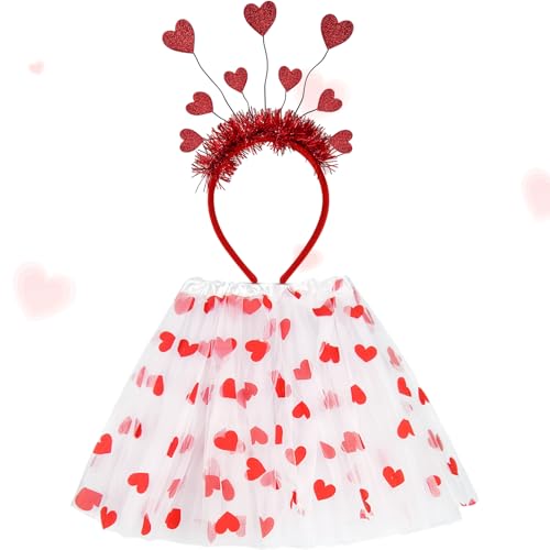JWDMHSJ Amor Kostüm, Karneval Kostüme Amor Set, 2 Stück Amor Damen Kostüm, Herzchen Tutu, Weiß Tütü Rock, Valentinstag Herz Stirnband Pailletten, Romantische Amor Kostüm Accessoires JWDMHSJ Amor Kostüm, Karneval Kostüme Amor Set, 2 Stück Amor Damen Kostüm, Herzchen Tutu, Weiß Tütü Rock, Valentinstag Herz Stirnband Pailletten, Romantische Amor Kostüm Accessoires von JWDMHSJ