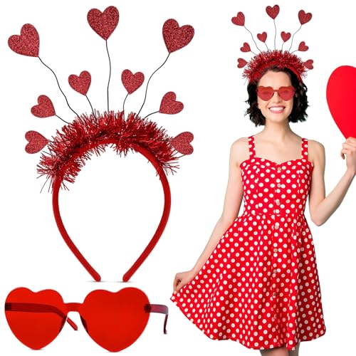 JWDMHSJ Herzherzige Haarreifen, Herz Haarreif Rot, herzen haarreif, Herzchen Haarreif Rot Pailletten, Herz Stirnband Glitzer, Fasching Brille Herzhaarreif Haarband für Valentinstag Geburtstag Party JWDMHSJ Herzherzige Haarreifen, Herz Haarreif Rot, herzen haarreif, Herzchen Haarreif Rot Pailletten, Herz Stirnband Glitzer, Fasching Brille Herzhaarreif Haarband für Valentinstag Geburtstag Party von JWDMHSJ