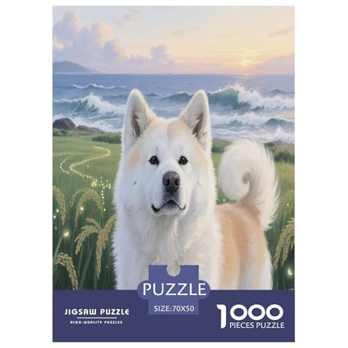 Akita 1000 Teile Puzzle Unmöglich Dekompressionsspiel Süße Haustiere Spielzeug Für Erwachsene Und Kinder Ab 12 Jahren 70x50cm/1000pcs Akita 1000 Teile Puzzle Unmöglich Dekompressionsspiel Süße Haustiere Spielzeug Für Erwachsene Und Kinder Ab 12 Jahren 70x50cm/1000pcs von JWEGVOSAY