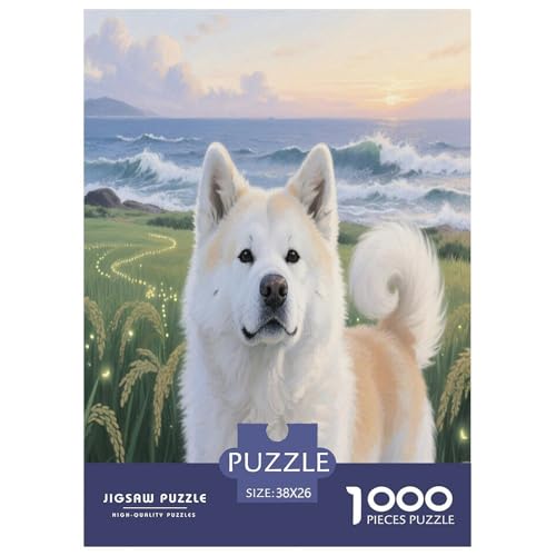 Akita Premium 1000 Teile Puzzle Premium Quality Dekompressionsspiel Süße Haustiere Geschenkideen Ab 14 Jahren 38x26cm/1000pcs Akita Premium 1000 Teile Puzzle Premium Quality Dekompressionsspiel Süße Haustiere Geschenkideen Ab 14 Jahren 38x26cm/1000pcs von JWEGVOSAY