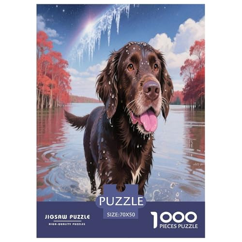 Amerikanischer Wasserspaniel 1000 Teile Puzzle Premium Quality Geschicklichkeitsspiel Für Die Ganze Familie Süße Haustiere Geschenkideen Kinder Ab 14 Jahren 70x50cm/1000pcs Amerikanischer Wasserspaniel 1000 Teile Puzzle Premium Quality Geschicklichkeitsspiel Für Die Ganze Familie Süße Haustiere Geschenkideen Kinder Ab 14 Jahren 70x50cm/1000pcs von JWEGVOSAY