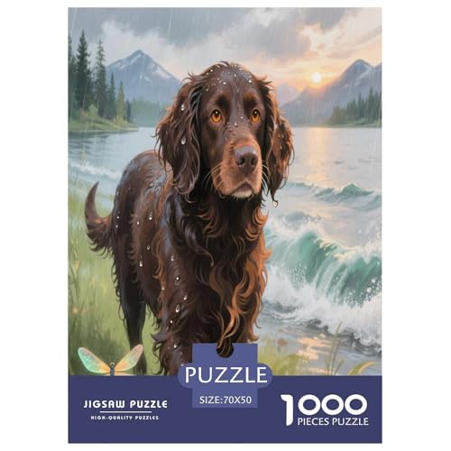 Amerikanischer Wasserspaniel 1000 Teile Puzzle Premium Quality Geschicklichkeitsspiel Für Die Ganze Familie Süße Haustiere Geschenkideen Kinder Ab 14 Jahren 70x50cm/1000pcs Amerikanischer Wasserspaniel 1000 Teile Puzzle Premium Quality Geschicklichkeitsspiel Für Die Ganze Familie Süße Haustiere Geschenkideen Kinder Ab 14 Jahren 70x50cm/1000pcs von JWEGVOSAY