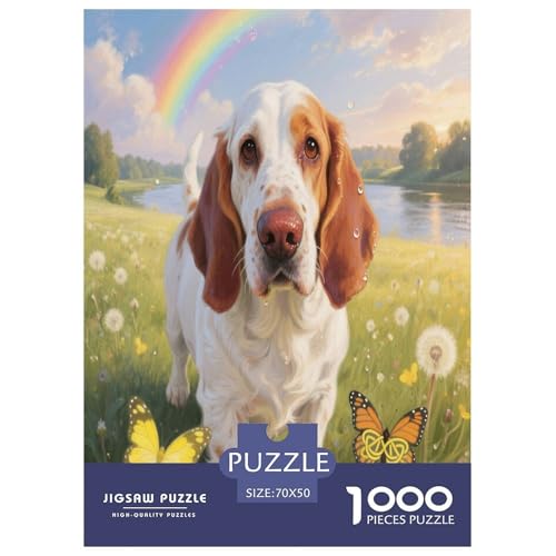 Basset Hund Premium 1000 Teile Puzzle Unmöglich Dekompressionsspiel Süße Haustiere Spielzeug Ab 14 Jahren 70x50cm/1000pcs Basset Hund Premium 1000 Teile Puzzle Unmöglich Dekompressionsspiel Süße Haustiere Spielzeug Ab 14 Jahren 70x50cm/1000pcs von JWEGVOSAY