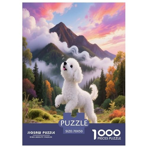 Bichon Frise Premium 1000 Teile Puzzle Unmöglich Dekompressionsspiel Süße Haustiere Geschenkideen Für Erwachsene Und Kinder Ab 12 Jahren 70x50cm/1000pcs Bichon Frise Premium 1000 Teile Puzzle Unmöglich Dekompressionsspiel Süße Haustiere Geschenkideen Für Erwachsene Und Kinder Ab 12 Jahren 70x50cm/1000pcs von JWEGVOSAY