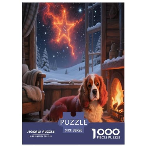 Cavalier König Charles Spaniel Premium 1000 Teile Puzzle Premium Quality Geschicklichkeitsspiel Für Die Ganze Familie Süße Haustiere Geschenkideen Ab 14 Jahren 38x26cm/1000pcs Cavalier König Charles Spaniel Premium 1000 Teile Puzzle Premium Quality Geschicklichkeitsspiel Für Die Ganze Familie Süße Haustiere Geschenkideen Ab 14 Jahren 38x26cm/1000pcs von JWEGVOSAY
