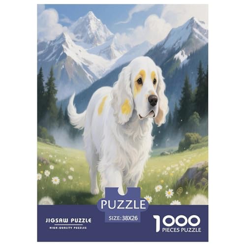 Der Der Clumber Spaniel Premium 1000 Teile Puzzle Premium Quality Geschicklichkeitsspiel Für Die Ganze Familie Süße Haustiere Geschenkideen Ab 14 Jahren 38x26cm/1000pcs Der Der Clumber Spaniel Premium 1000 Teile Puzzle Premium Quality Geschicklichkeitsspiel Für Die Ganze Familie Süße Haustiere Geschenkideen Ab 14 Jahren 38x26cm/1000pcs von JWEGVOSAY