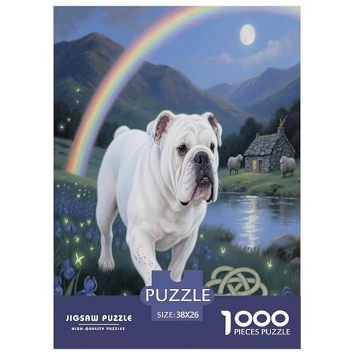 Englischer Bulldog Premium 1000 Teile Puzzle Premium Quality Dekompressionsspiel Süße Haustiere Spielzeug Für Erwachsene Und Kinder Ab 12 Jahren 38x26cm/1000pcs Englischer Bulldog Premium 1000 Teile Puzzle Premium Quality Dekompressionsspiel Süße Haustiere Spielzeug Für Erwachsene Und Kinder Ab 12 Jahren 38x26cm/1000pcs von JWEGVOSAY