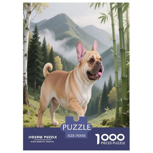 Französische Bulldogge Premium 1000 Teile Puzzle Unmöglich Geschicklichkeitsspiel Für Die Ganze Familie Süße Haustiere Geschenkideen Für Erwachsene Und Kinder Ab 12 Jahren 70x50cm/1000pcs Französische Bulldogge Premium 1000 Teile Puzzle Unmöglich Geschicklichkeitsspiel Für Die Ganze Familie Süße Haustiere Geschenkideen Für Erwachsene Und Kinder Ab 12 Jahren 70x50cm/1000pcs von JWEGVOSAY