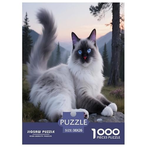 Maine Coon Puzzle 1000 Teile Premium Quality Dekompressionsspiel Süße Haustiere Spielzeug Ab 14 Jahren 38x26cm/1000pcs Maine Coon Puzzle 1000 Teile Premium Quality Dekompressionsspiel Süße Haustiere Spielzeug Ab 14 Jahren 38x26cm/1000pcs von JWEGVOSAY
