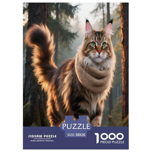 Maine Coon Puzzle 1000 Teile Premium Quality Dekompressionsspiel Süße Haustiere Spielzeug Für Erwachsene Und Kinder Ab 12 Jahren 38x26cm/1000pcs Maine Coon Puzzle 1000 Teile Premium Quality Dekompressionsspiel Süße Haustiere Spielzeug Für Erwachsene Und Kinder Ab 12 Jahren 38x26cm/1000pcs von JWEGVOSAY
