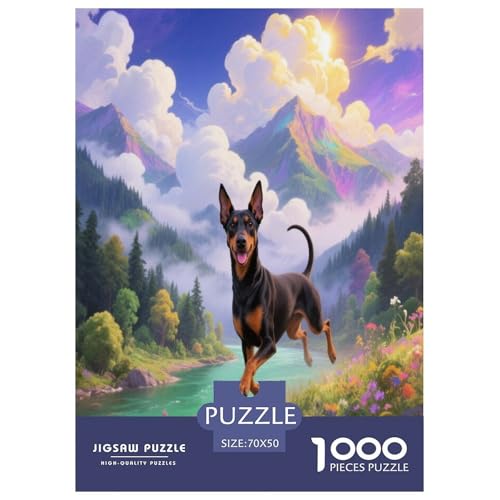 Miniatur Pinscher 1000 Teile Puzzle Unmöglich Dekompressionsspiel Süße Haustiere Spielzeug Ab 14 Jahren 70x50cm/1000pcs Miniatur Pinscher 1000 Teile Puzzle Unmöglich Dekompressionsspiel Süße Haustiere Spielzeug Ab 14 Jahren 70x50cm/1000pcs von JWEGVOSAY