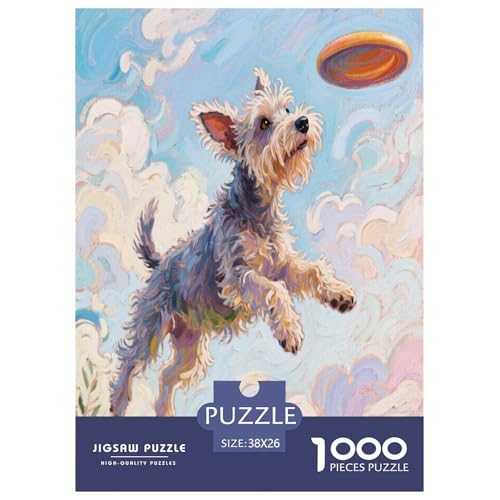 Miniatur Schnauzer Premium 1000 Teile Puzzle Unmöglich Dekompressionsspiel Süße Haustiere Geschenkideen Ab 14 Jahren 38x26cm/1000pcs von JWEGVOSAY