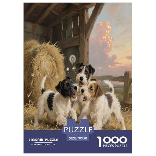 Norfolk Terrier 1000 Teile Puzzle Unmöglich Geschicklichkeitsspiel Für Die Ganze Familie Süße Haustiere Geschenkideen Für Erwachsene Und Kinder Ab 12 Jahren 70x50cm/1000pcs von JWEGVOSAY