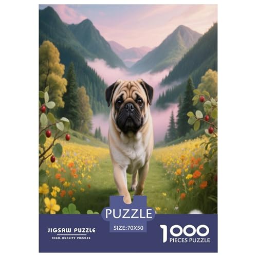 Pug 1000 Teile Puzzle Unmöglich Geschicklichkeitsspiel Für Die Ganze Familie Süße Haustiere Geschenkideen Ab 14 Jahren 70x50cm/1000pcs Pug 1000 Teile Puzzle Unmöglich Geschicklichkeitsspiel Für Die Ganze Familie Süße Haustiere Geschenkideen Ab 14 Jahren 70x50cm/1000pcs von JWEGVOSAY