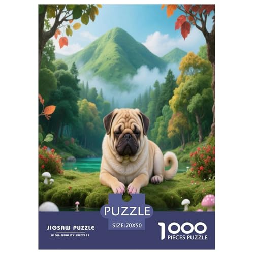 Pug Premium 1000 Teile Puzzle Unmöglich Geschicklichkeitsspiel Für Die Ganze Familie Süße Haustiere Spielzeug Für Erwachsene Und Kinder Ab 12 Jahren 70x50cm/1000pcs Pug Premium 1000 Teile Puzzle Unmöglich Geschicklichkeitsspiel Für Die Ganze Familie Süße Haustiere Spielzeug Für Erwachsene Und Kinder Ab 12 Jahren 70x50cm/1000pcs von JWEGVOSAY