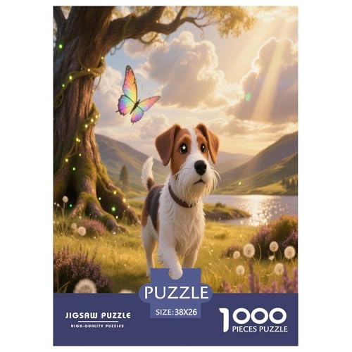 Spielzeug Fox Terrier Premium 1000 Teile Puzzle Unmöglich Dekompressionsspiel Süße Haustiere Spielzeug Kinder Ab 14 Jahren 38x26cm/1000pcs Spielzeug Fox Terrier Premium 1000 Teile Puzzle Unmöglich Dekompressionsspiel Süße Haustiere Spielzeug Kinder Ab 14 Jahren 38x26cm/1000pcs von JWEGVOSAY