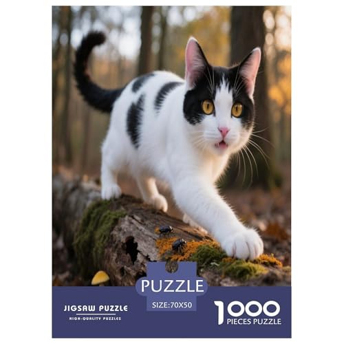 amerikanische Shorthair Premium 1000 Teile Puzzle Premium Quality Dekompressionsspiel Süße Haustiere Geschenkideen Ab 14 Jahren 70x50cm/1000pcs von JWEGVOSAY