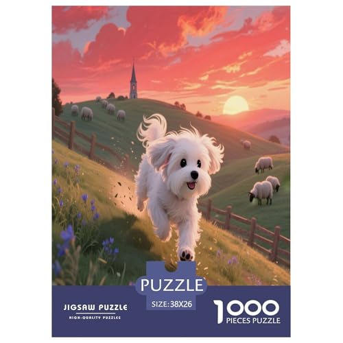 maltesisch Puzzle 1000 Teile Premium Quality Dekompressionsspiel Süße Haustiere Spielzeug Für Erwachsene Und Kinder Ab 12 Jahren 38x26cm/1000pcs maltesisch Puzzle 1000 Teile Premium Quality Dekompressionsspiel Süße Haustiere Spielzeug Für Erwachsene Und Kinder Ab 12 Jahren 38x26cm/1000pcs von JWEGVOSAY