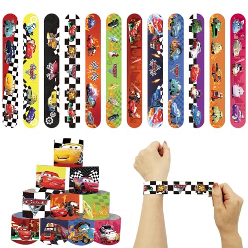 24PCS Lightning Racing Snap Bracelet,Car Schnapparmbänder Slap Armband Racing Carfür Kinder Racing Car Pattern Bracelet Wristband Schnapparmbänder Set für Birthday Partybedarf Geschenke Spielzeug 24PCS Lightning Racing Snap Bracelet,Car Schnapparmbänder Slap Armband Racing Carfür Kinder Racing Car Pattern Bracelet Wristband Schnapparmbänder Set für Birthday Partybedarf Geschenke Spielzeug von JWKLYZH