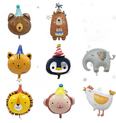 8 Stück Luftballon Tiere Ballons Tierkopf,XXL Folienballon Tiere Geburtstag,Tier Luftballons Tiere Kindergeburtstag Deko,Helium Ballon Tiere für Dschungel Deko Geburtstag,Party Animals 8 Stück Luftballon Tiere Ballons Tierkopf,XXL Folienballon Tiere Geburtstag,Tier Luftballons Tiere Kindergeburtstag Deko,Helium Ballon Tiere für Dschungel Deko Geburtstag,Party Animals von JWKLYZH