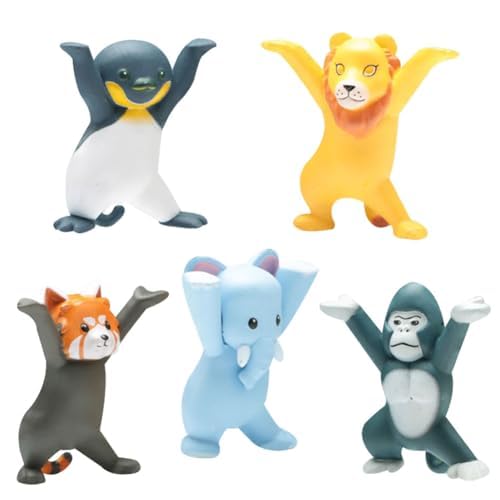 JWKLYZH 5 Stücke Cartoon-Tiere Stifthalter Cartoon-Tiere Handy-Halter Tiere Kuchen Topper Torte Dekoration Enthält Pinguin Elefanten Löwe Orang-Utan für Zuhause Bücherregal Dekorationen JWKLYZH 5 Stücke Cartoon-Tiere Stifthalter Cartoon-Tiere Handy-Halter Tiere Kuchen Topper Torte Dekoration Enthält Pinguin Elefanten Löwe Orang-Utan für Zuhause Bücherregal Dekorationen von JWKLYZH