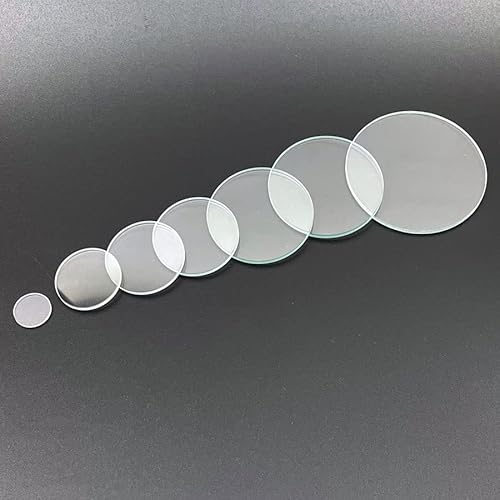 6 Stück optische Glaslinsen mit Durchmesser 212226mm, for optische Lichtdeflektorlinsen, dicke 1mm optische Linsen mit hoher Lichtdurchlässigkeit(16mm) von JWOO